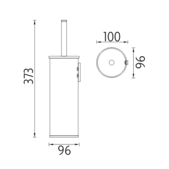Nimco Unix nerez UNM 13094E-10 Toaletní WC kartáč tubusový