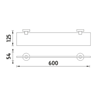 Nimco Unix nerez UNM 13091B-60-10 Police, 60 cm