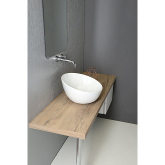 DOME OBLIQUO keramické umyvadlo na desku, ? 44,5cm, bílá WH031