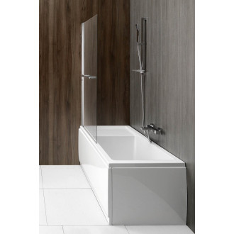 RIONI vanová zástěna s pneumatickým zdvihem, š. 710mm, stříbrná, čiré sklo 72915