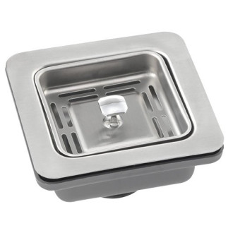 Dřezová čtvercová výpust 6/4“, nerezová mřížka 114x114mm SVZO SVZO 29435