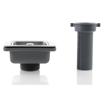 Dřezová čtvercová výpust 6/4“, nerezová mřížka 114x114mm SVZO SVZO 29435