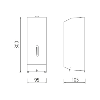 Nimco  HPM 27031-P-10 Zásobník pěnového mýdla 1250 ml broušená nerez