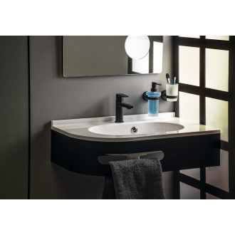 X-ROUND BLACK dávkovač mýdla 230ml, mléčné sklo, černá mat XR101B