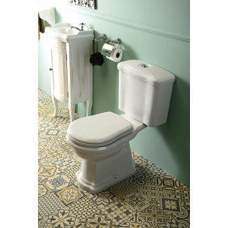 RETRO WC kombi, spodní odpad, bílá-chrom WCSET01-RETRO-SO