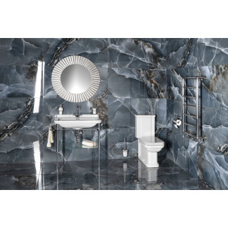 WALDORF WC kombi, spodní/zadní odpad, bílá-chrom WCSET04-WALDORF