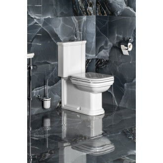 WALDORF WC kombi, spodní/zadní odpad, bílá-chrom WCSET04-WALDORF