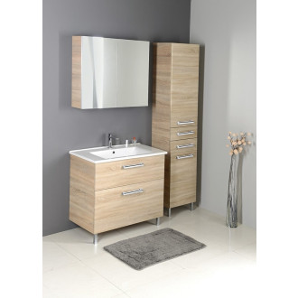 VEGA skříňka vysoká s košem, 40x184x31cm, dub platin VG980