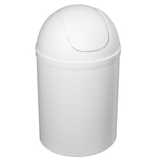 Odpadkový koš výklopný, 5l, plast, bílá 20309