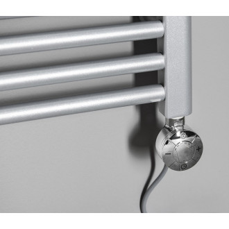 Elektrická topná tyč s termostatem, rovný kabel, 400 W, chrom LT67444