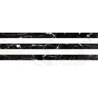 CARRARA obklad Relieve Stripe Albinegro Brillo G 20x60 (1,20 m2) CAR003
