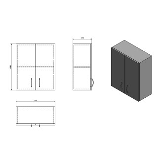 SIMPLEX ECO závěsná skříňka 50x60x24cm SIME530