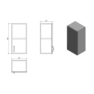 SIMPLEX ECO závěsná skříňka 30x60x24cm SIME330