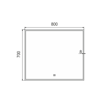 Nimco ZP 13003V LED zrcadlo 800x700 s dotykovým senzorem