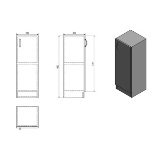 SIMPLEX ECO nízká skříňka 30x86x30cm SIME340