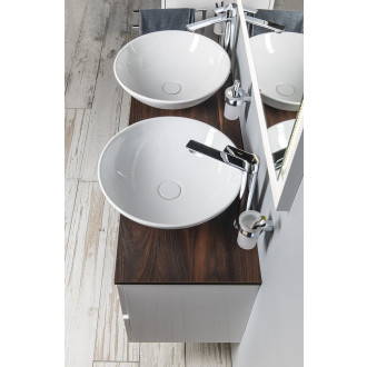 DIMP keramické umyvadlo na desku, ? 46cm, bílá WH060
