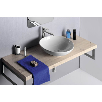 DIMP keramické umyvadlo na desku, ? 46cm, bílá WH060