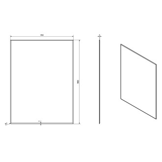 ACCORD zrcadlo s fazetou 700x900mm, bez úchytu MF444