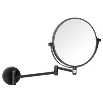 X-ROUND BLACK kosmetické zrcátko závěsné, ? 180mm, oboustranné, černá XR006B