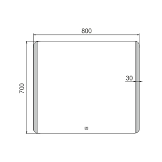 Nimco ZP 17003V LED zrcadlo 800x700 s dotykovým senzorem