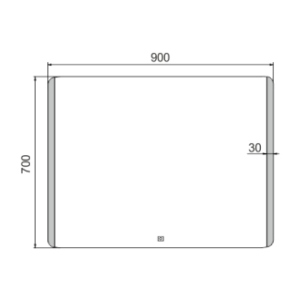 Nimco ZP 17019V LED zrcadlo 900x700 s dotykovým senzorem