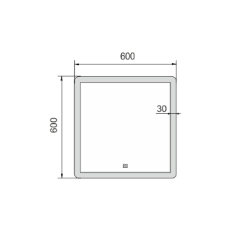 Nimco ZP 19066V LED zrcadlo 600x600 s dotykovým senzorem