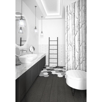 KARBO elektrický sušák ručníků, kulatý, 500x1600mm, 120 W, černá mat KB905