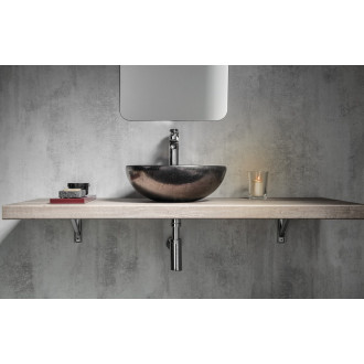 ATTILA keramické umyvadlo, průměr 43cm, metalická měď DK010