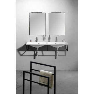 SKA stojan na ručníky 550x790x200mm, černá mat SKA301