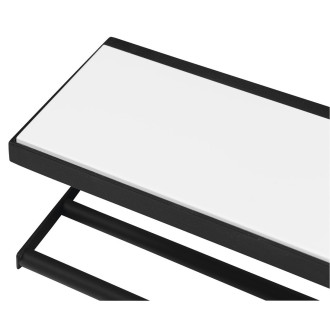 SKA nástěnná police 450x140x160mm, černá mat s bílou MDF deskou SKA401