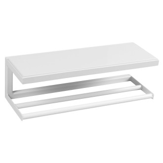SKA nástěnná police 450x140x160mm, bílá mat s bílou MDF deskou SKA411