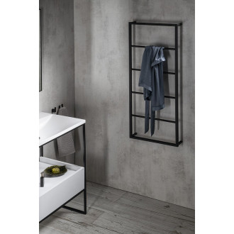 SKA nástěnný sušák ručníků 450x1150x100mm, černá mat SKA501