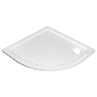 TECMI sprchová vanička z litého mramoru, čtvrtkruh 80x80cm, R550, bílá PQ558