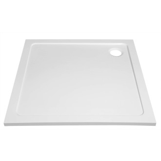 TECMI sprchová vanička z litého mramoru, čtverec 90x90cm, bílá PQ009