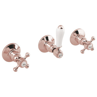 ANTEA podomítková sprchová baterie, 2 výstupy, růžové zlato SET305-107