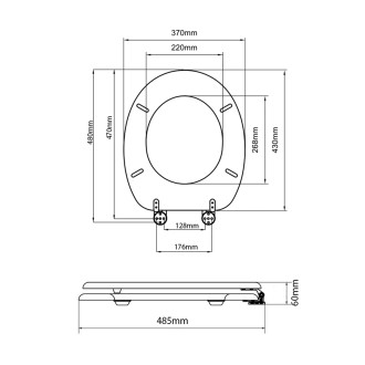 AQUALINE WC sedátko, dub 1705-10