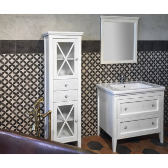 CROSS skříňka vysoká 49x170x39cm, levá, starobílá CR214