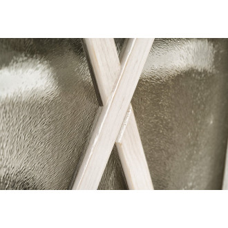 CROSS skříňka vysoká s prádelním košem 49x170x39cm, pravá, starobílá CR215