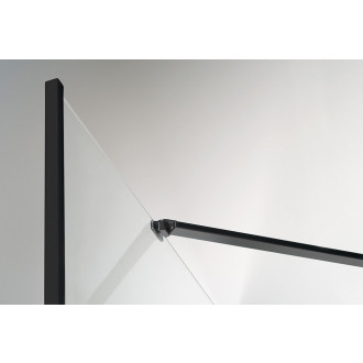 ZOOM BLACK čtvrtkruhová sprchová zástěna 900x900mm, čiré sklo, levá ZL2615BL