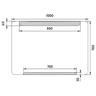 Nimco ZP 22004 LED zrcadlo 1000x700