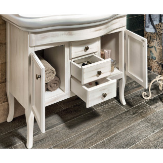 RETRO umyvadlová skříňka 89x80x48cm, starobílá 1621