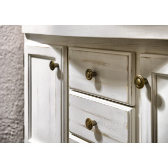 RETRO umyvadlová skříňka 89x80x48cm, starobílá 1621