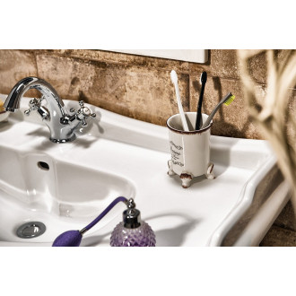 RETRO umyvadlová skříňka 89x80x48cm, starobílá 1621