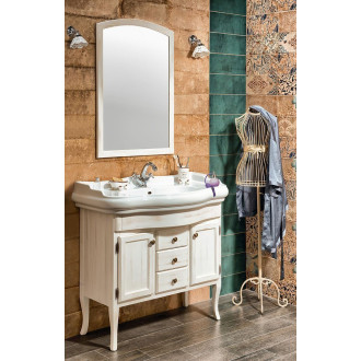 RETRO umyvadlová skříňka 89x80x48cm, starobílá 1621