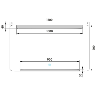 Nimco ZP 22006V LED zrcadlo 1200x700 s dotykovým senzorem