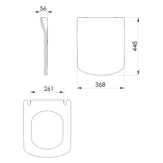 GLANC WC sedátko, SLIM, Soft Close, bílá GC5030