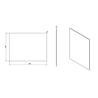 PLAIN zrcadlo 120x60cm, zakulacené rohy, bez úchytu 1501-29