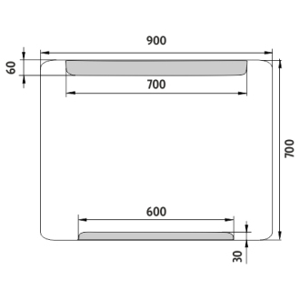 Nimco ZP 22019 LED zrcadlo 900x700