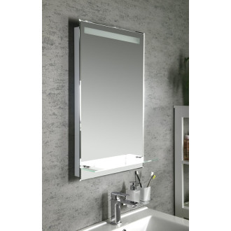 Zrcadlo s LED osvětlením a policí 50x80cm, kolébkový vypínač ATH52