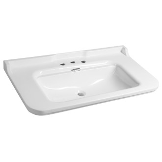 WALDORF keramické umyvadlo 100x55cm, 3 otvory, bílá 4142K1-3